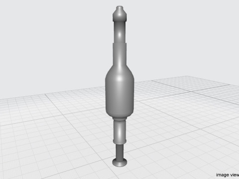Rocket Launcher Projectile - Hollow Charge Warhead 3D-Modell