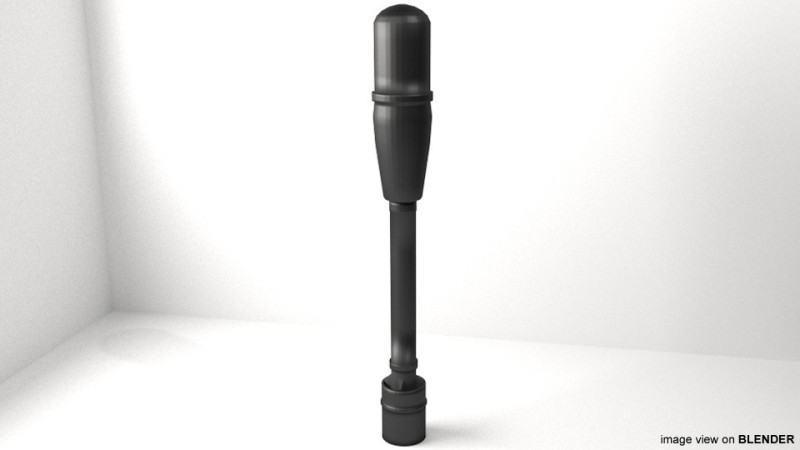 Rocket Launcher Projectile - M6A1 Modelo 3D .c4d .max .obj .3ds .fbx .stl .blend 