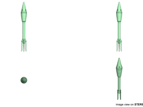 Rocket Launcher Projectile - M7A1 3D-Modell