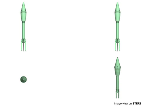 Rocket Launcher Projectile - M7A1 3D Model
