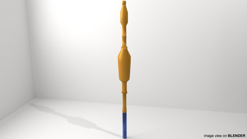 Rocket Launcher Projectile - RPG PG 7R Modelo 3D .c4d .max .obj .3ds .fbx .stl .blend 