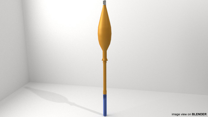 Rocket Launcher Projectile - RPG PG 7VL 3D-Modell .c4d .max .obj .3ds .fbx .stl .blend 
