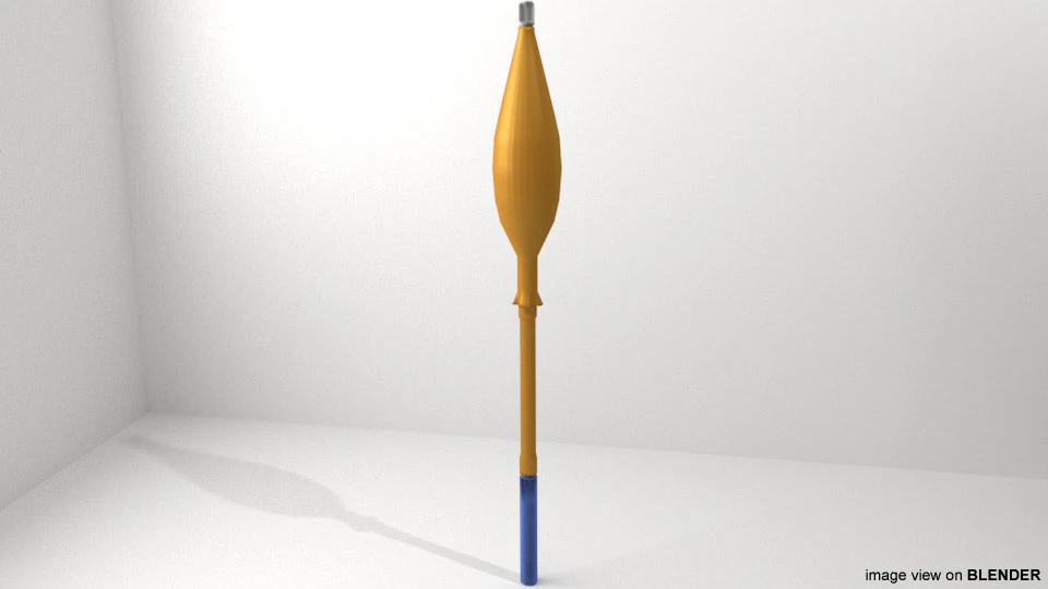Rocket Launcher Projectile - RPG PG 7VL 3D Model .c4d .max .obj .3ds .fbx .stl .blend 