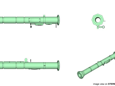 Shoulder-fired Missile - AT-4 3D Model