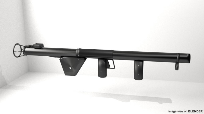 Shoulder-fired Missile - M1 Bazooka 3D Модель .c4d .max .obj .3ds .fbx .stl .blend 