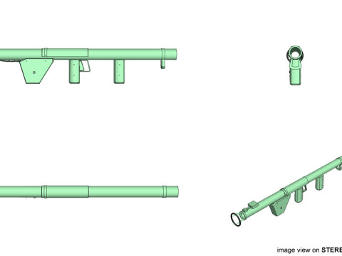 Shoulder-fired Missile - M1 Bazooka 3D Модель