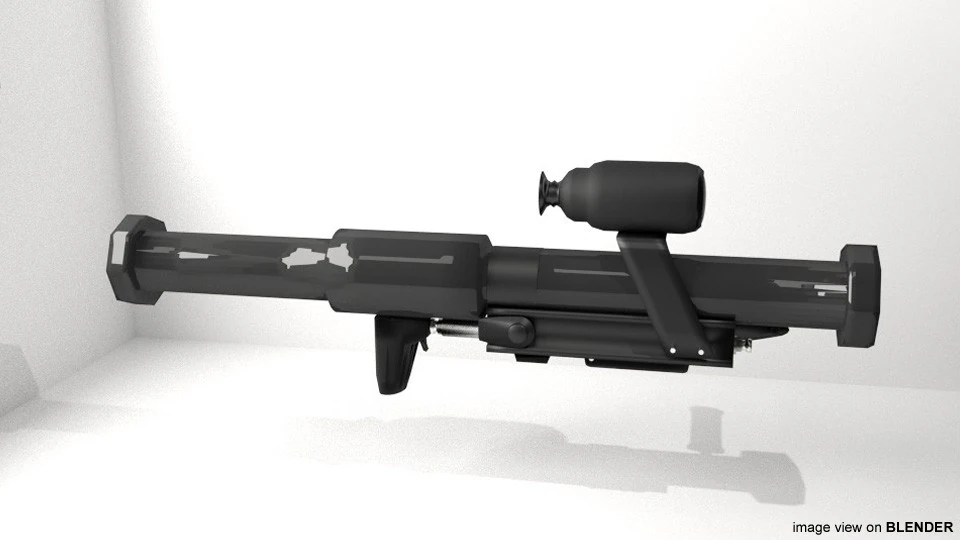 Shoulder-fired Missile - Panzerfaust3 3D Model .c4d .max .obj .3ds .fbx .stl .blend