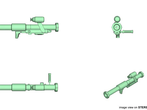 Shoulder-fired Missile - Panzerfaust3 3D Model