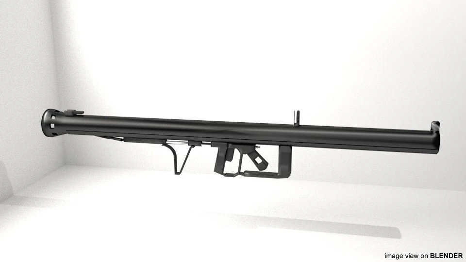 Misil disparado desde el hombro - Raketen Panzerbuchse Modelo 3D .c4d .max .obj .3ds .fbx .stl .blend 