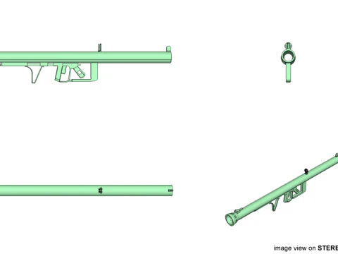 Misil disparado desde el hombro - Raketen Panzerbuchse Modelo 3D