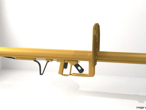 Rudal yang ditembakkan dari bahu - Raketen Panzerbuchse dengan Perisai Model 3D