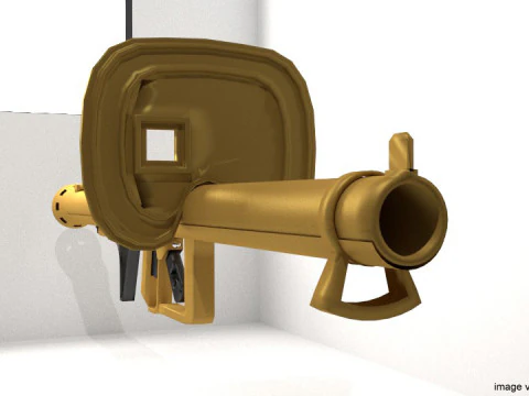 Shoulder-fired Missile - Raketenpanzerbuchse with Shield 3D Model