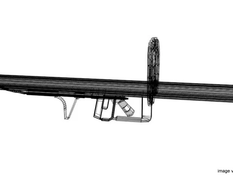 Shoulder-fired Missile - Raketenpanzerbuchse with Shield 3D Model