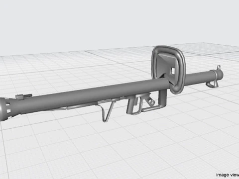 Shoulder-fired Missile - Raketenpanzerbuchse with Shield 3D Model