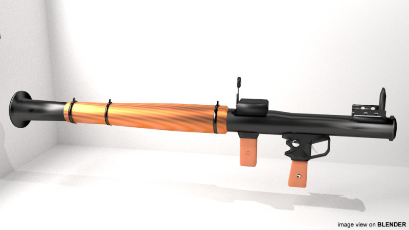 Shoulder-fired Missile - RPG 3D Модель .c4d .max .obj .3ds .fbx .stl .blend 