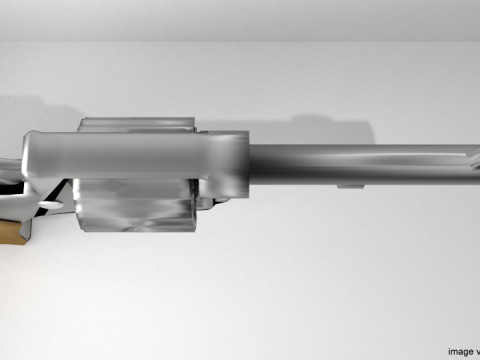 Revolver - Handgun Type 1 3D Model