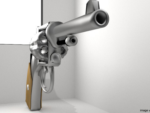 Revolver - Handgun Type 1 3D Model