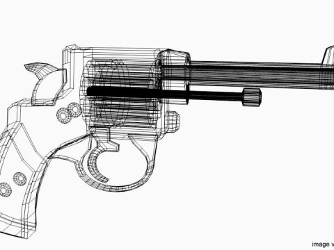 Revolver - Handgun Type 1 3D Model