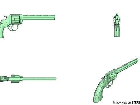 Revolver - Handgun Type 2 3D Model