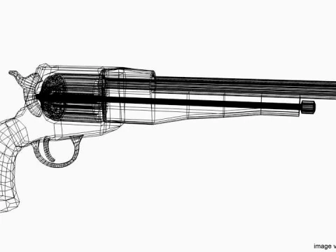 Rev&oacute;lver - Rev&oacute;lver Tipo 3 Modelo 3D