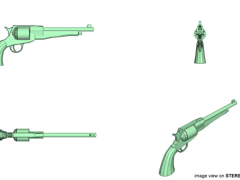 Rev&oacute;lver - Rev&oacute;lver Tipo 3 Modelo 3D
