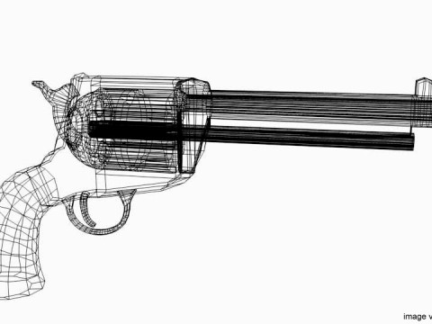 Revolver - Handgun Type 4 3D Model