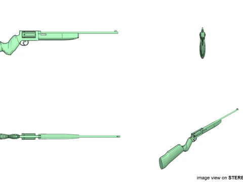 Revolver - Rifle Type 1 3D Model