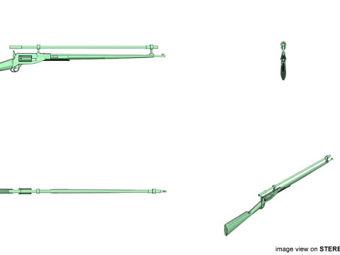 Revolver - Rifle Type 2 3D Model