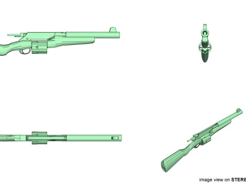 Revolver - Shortgun Type 1 3D Model
