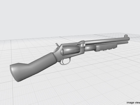 Revolver - Shortgun Type 2 3D Model