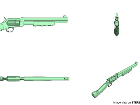 Revolver - Shortgun Type 2 3D Model