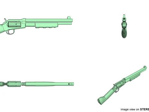 Revolver - Shortgun Type 2 3D Model