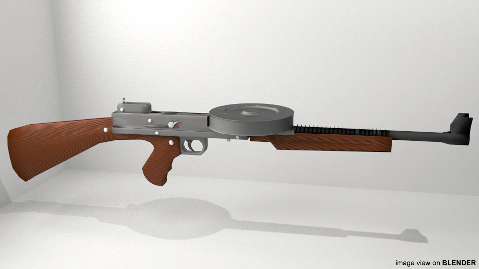 SMG - American 180 3D Model .c4d .max .obj .3ds .fbx .stl .blend 