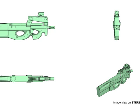 SMG - FN P90 3D Model