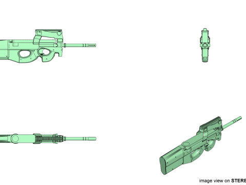 SMG - FN PS90 3Dモデル