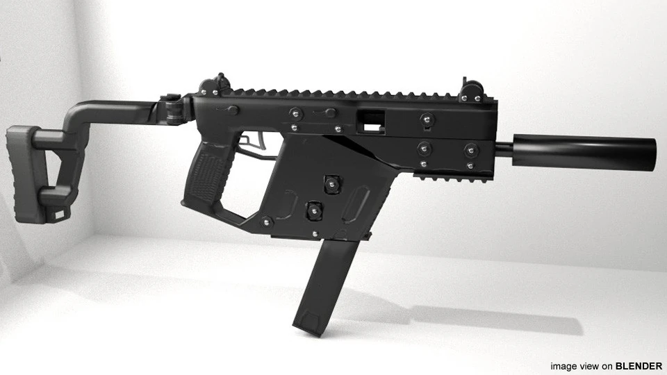 SMG - KRISS vector CRB 3D Model .c4d .max .obj .3ds .fbx .stl .blend 