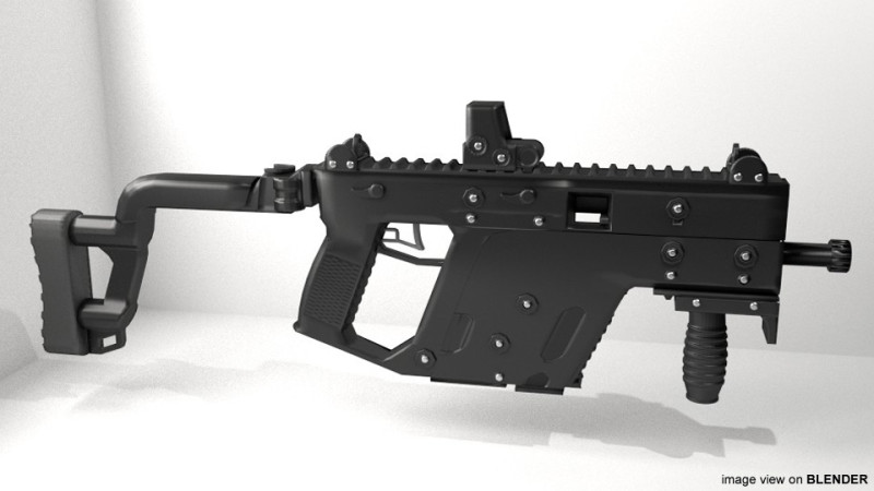 SMG - KRISS Vector SBR 3D 모델 .c4d .max .obj .3ds .fbx .stl .blend 