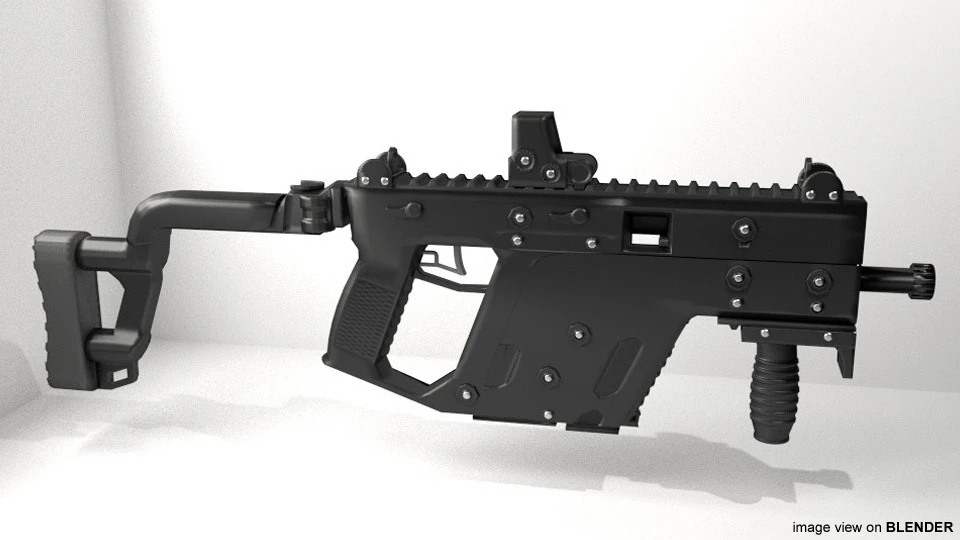 SMG - KRISS Vector SBR 3D Model .c4d .max .obj .3ds .fbx .stl .blend