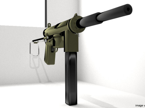 SMG - M3a1 The Greaser 3D मॉडल
