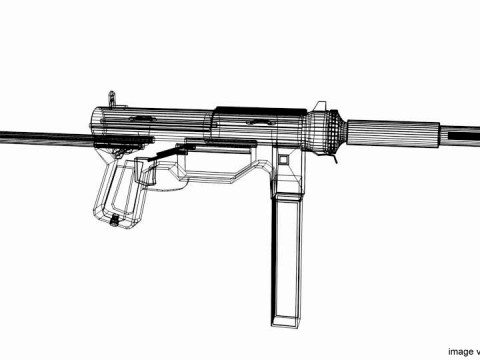 SMG - M3a1 The Greaser 3D मॉडल
