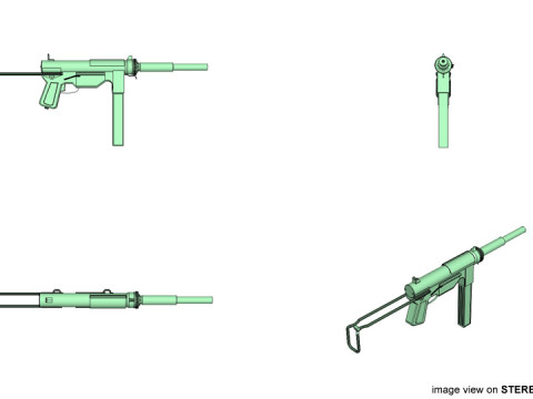 SMG - M3a1 The Greaser 3D मॉडल