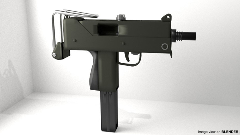 SMG - Mac10 3D 模型 .c4d .max .obj .3ds .fbx .stl .blend 