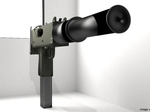 SMG &ndash; tłumik Mac 10 Model 3D