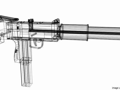 SMG &ndash; tłumik Mac 10 Model 3D