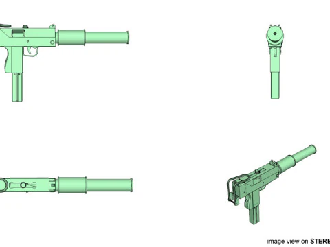 SMG &ndash; tłumik Mac 10 Model 3D