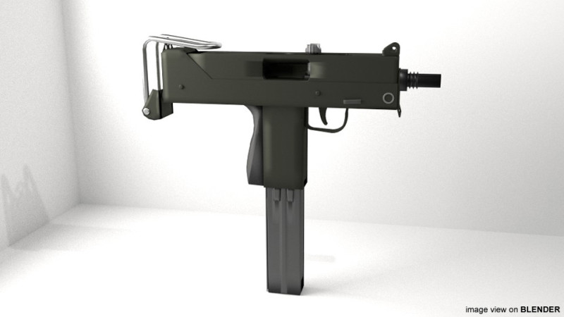 SMG - Mac11 3Dモデル .c4d .max .obj .3ds .fbx .stl .blend 
