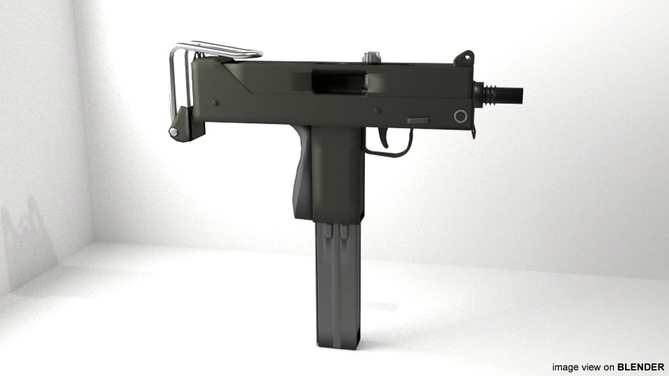 SMG-Mac11 Modelo 3D .c4d .max .obj .3ds .fbx .stl .blend 
