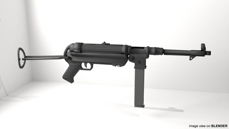SMG - MP38 3D मॉडल .c4d .max .obj .3ds .fbx .stl .blend 
