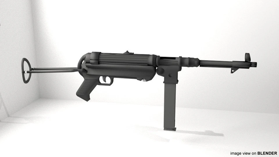 SMG - MP38 3D Model .c4d .max .obj .3ds .fbx .stl .blend 