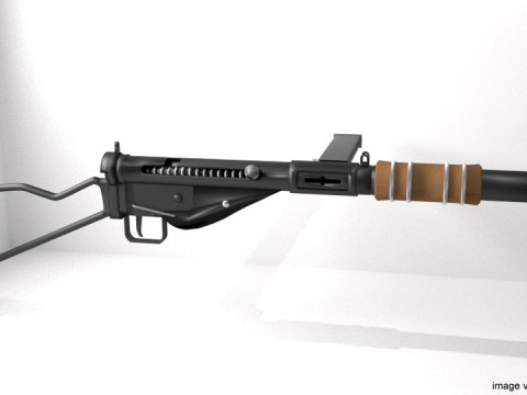 SMG - Sten Mark II Silencer 3Dモデル